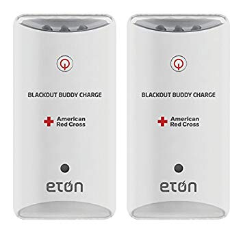 The American Red Cross Blackout Buddy Charge Emergency LED Flashlight, Blackout Alert, Nightlight and Phone Charger, 2-Pack, RCBB300W-DBL