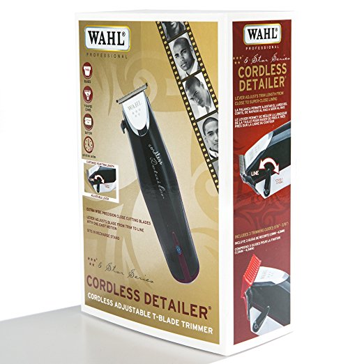 Wahl Professional 5 Star Cordless Detailer #8163 – Great for Professional Stylists and Barbers – Rotary Motor - Black