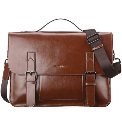 Banuce Vintage Pu Leather Tote Briefcase Shoulder Messenger Bag