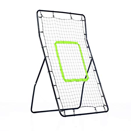 HOMCOM Rebounder Net Playback Soccer Football Game Spot Target Ball Rebounders Training Equipment Play Teaching