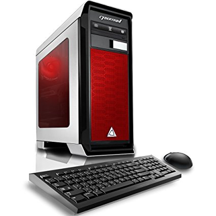 CybertronPC Rhodium R7-X4 Gaming PC - AMD FX-4300 3.8GHz Quad-Core Processor, 8GB DDR3 Memory, AMD Radeon R7 360 (2GB GDDR5) Graphics, 1TB HDD, DVDRW, Microsoft Windows 10 Home 64-Bit