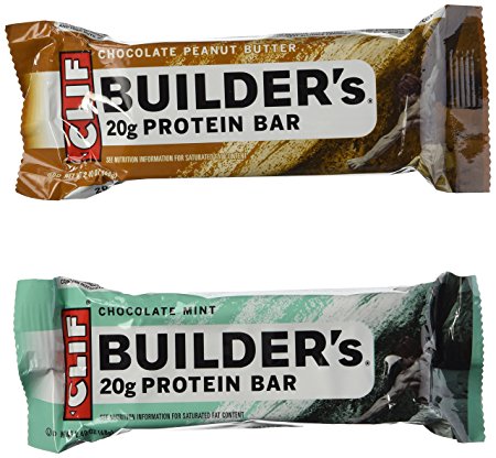 Clif Bar Builders Nutritional Bar Variety Pack, 18 Count (2.40oz per bar)