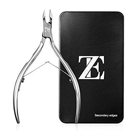 EZVOV Cuticle Trimmer - Professional Surgical Grade Super Sharp Blade Cuticle Nippers Stainless Steel Nail Clippers Pedicure Manicure Tool - Double Spring