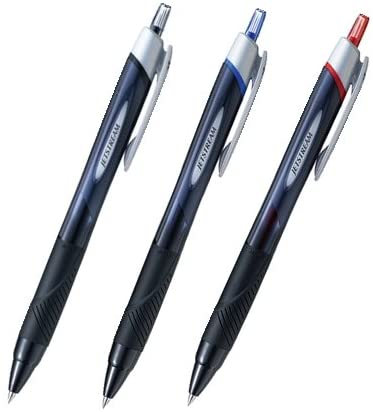 uni-ball Jetstream Extra Fine & Micro Point Click Retractable Roller Ball Pens,-Rubber Grip Type -0.38mm-Black,Blue,Red Ink -Each 1 Pens/Total 3 Pens Value Set