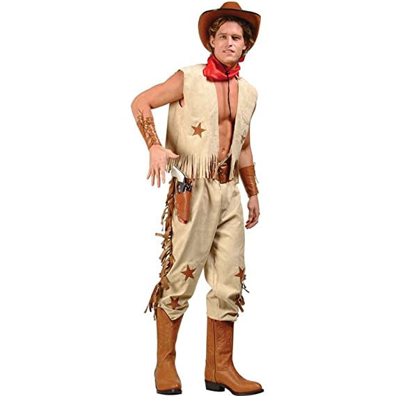 Men's Sexy Cowboy Costume (Size:Medium 36-38)