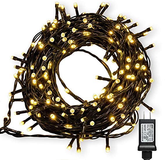 WISD Fairy String Lights 800 LED 272ft with 8 Effects and Memory Function, LED Christmas Lights Waterproof Plug in for Indoor Outdoor Christmas Tree Home Garden Wedding Party Decoration, Warm White