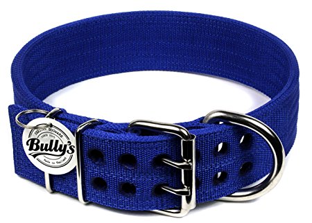 Pitbull Collar, Dog Collar for Large Dogs, Heavy Duty Nylon, Stainless Steel Hardware