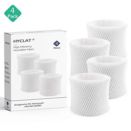 HYCLAT 4 Pack Premium HAC-504 Humidifier Filters Replacement for Honeywell Filter A, HAC504V1,HAC-504 Filter, and Other Cool Mist Humidifiers Extended Life Humidifier Filter