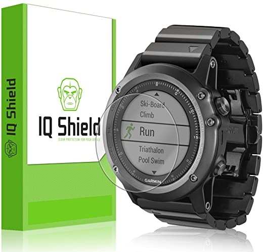 IQ Shield Screen Protector Compatible with Garmin Fenix 3 (6-Pack) Anti-Bubble Clear Film