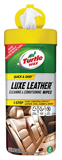 Turtle Wax 50650 Quick & Easy Luxe Leather Wipes