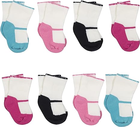 Gerber Unisex Baby 8-Pair Wiggle-Proof Sock