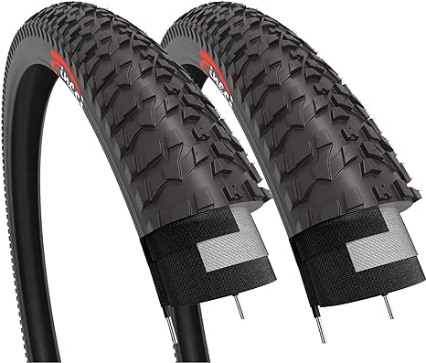 Fincci Pair 20x1.95 Tyre ETRTO 53-406 for BMX MTB Mountain Bicycle or Kids Childs Bike Cycle with 20 x 1.95 inch Tyres (Pack of 2)