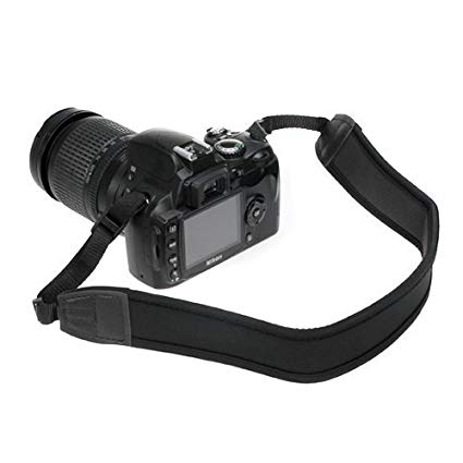 Camera Strap, BIRUGEAR Anti-Slip DSLR Camera Neoprene Neck/Shoulder Strap for Canon, Nikon, Sony, Panasonic, FujiFilm, Olympus and more Digital SLR Camera - Black