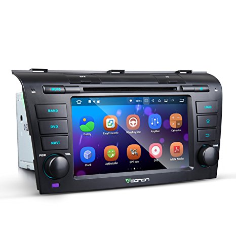 Eonon GA8151 7 Inch Android 7.1 Nougat Car Stereo Radio DVD Player for Mazda Speed 3 Accessories 2004,2005,2006,2007,2008 and 2009 Quad Core In Dash GPS Navigation Touch Screen Radio with Bluetooth