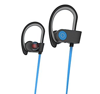 Bluetooth Headphones, Goodsmiley Wireless Headset Sport Earphones for iPhone, iPad, Samsung, Huawei, Android Phones, Tablets, Laptops, PC (Blue)