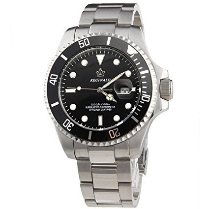 REGINALD Rotatable Bezel GMT Sapphire Glass Luminous Day Men Stainless Steel Sports Quartz Watch GMT 40MM