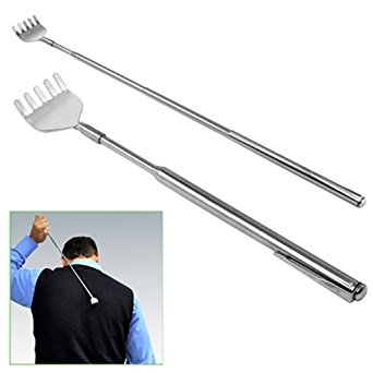 OFKP® Extendable Pocket Back Scratcher Fork 20" 50cm Telescopic Long Reach Itch