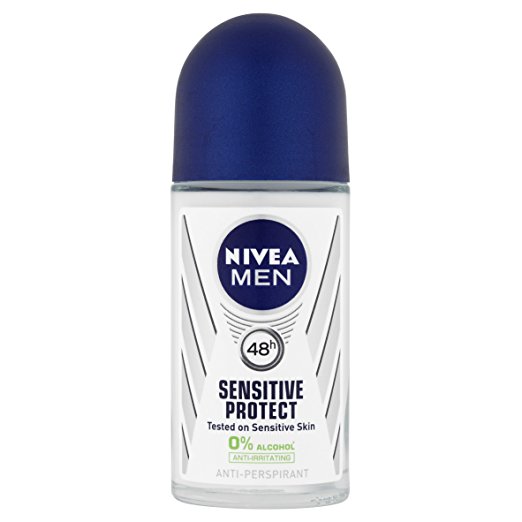 Nivea Men Sensitive Protect 48 Hours Anti-Perspirant Deodorant Roll On, 50 ml - Pack of 3