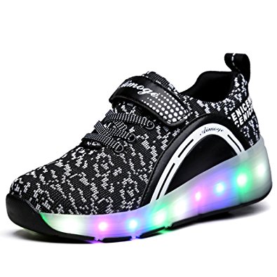 LED Lighting Up Shoes With wheels Roller Skate Shoes Sport Sneaker For Little Kid/Big Kid