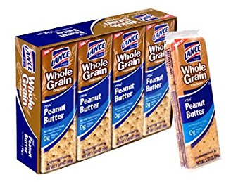 Lance Whole Grain Peanut Butter Crackers - 3 Boxes of 8 Individual Packs