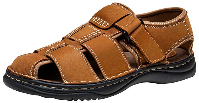 JOUSEN Mens Fisherman Sandal Summer Casual Leather Sandals