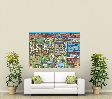 VIDEO GAMES THE LEGEND OF ZELDA MAPS GIANT ART PRINT POSTER X LARGE ST1191