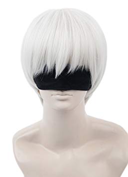 Topcosplay Halloween Costume Cosplay Wig with Bangs Short Wig 9s