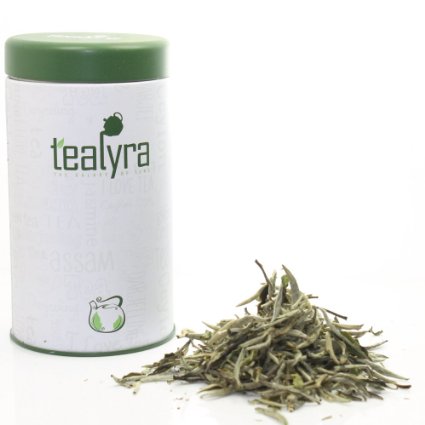 Organic White Tea Silver Needle - Bai Hao Yinzhen Loose Leaf - Gift Canister (2oz / 55g TIN)