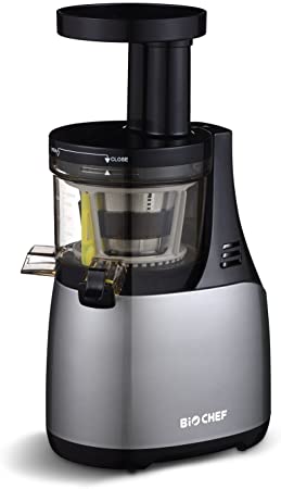 BioChef Synergy Slow Juicer, 150W, Masticating Fruit & Vegetable Slow Juicer, Quiet Motor with 10 Year Warranty (Silver)