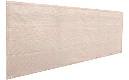 Alion Home Elegant Privacy Screen for Backyard Deck, Patio, Balcony, Fence, Pool, Porch, Railing. Banha Beige 35 inches Height (35'' x 8')