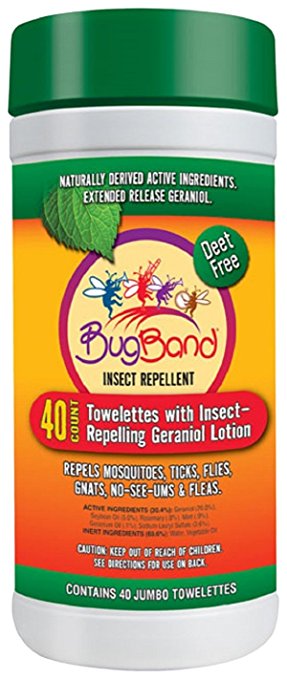 Bug Band Insect Repellent Geraniol Towelettes