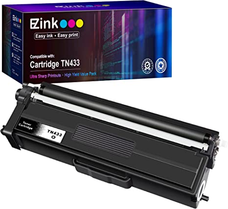 E-Z Ink (TM) Compatible Toner Cartridge Replacement for Brother TN-433 TN433 TN433bk TN431 Compatible with HL-L8260CDW HL-L8360CDW MFC-L8610CDW MFC-L8900CDW (1 Black, 1 Pack)