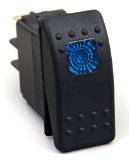 Daystar KU80011 20 Amp Blue Light Rocker Switch Kit