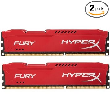Kingston HyperX FURY 16GB Kit 2x8GB 1866MHz DDR3 CL10 DIMM - Red HX318C10FRK216
