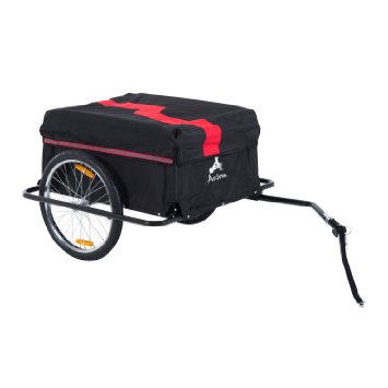 Aosom Elite II Bike Cargo  Luggage Trailer w Removable Cover - Black