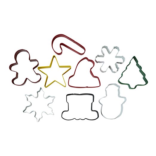 Wilton Metal Christmas Cookie Cutters - 9 Pack