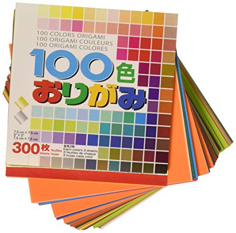 Aitoh S100C Origami Paper, 3-Inch by 3-Inch, 300-Pack