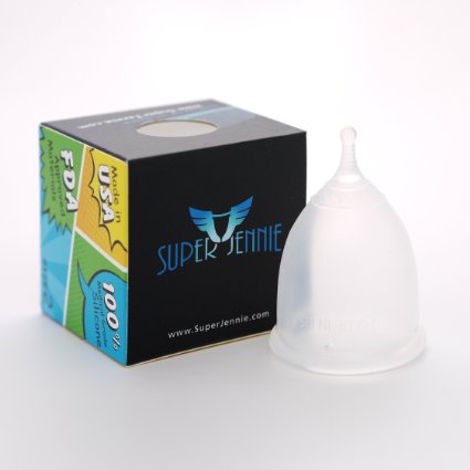 Super Jennie Menstrual Cup - Made in USA - FDA Registered Large Size -Phenakite