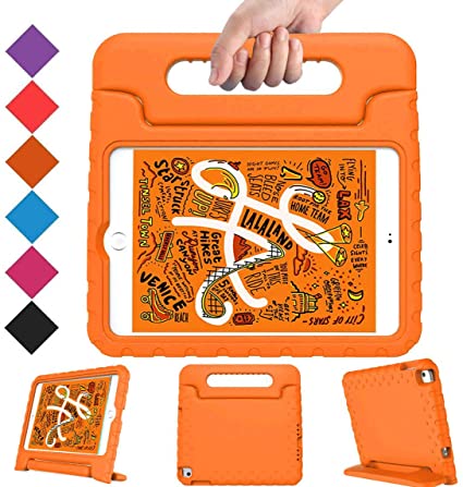 BMOUO Kids Case for iPad Mini 5 2019 /iPad Mini 4 2015 - Light Weight Shockproof Protective Convertible Handle Stand Case Cover for Mini 5th Generation 7.9 inch 2019 - Orange