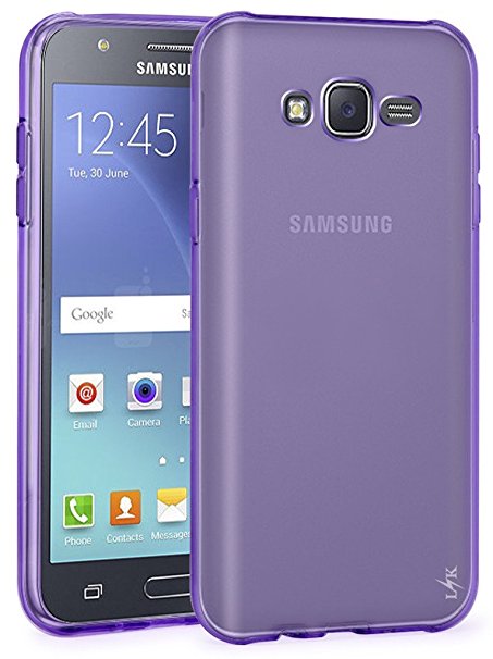 J7 Case, LK Ultra [Slim Thin] Scratch Resistant TPU Rubber Soft Skin Silicone Protective Case Cover for Samsung Galaxy J7 Purple