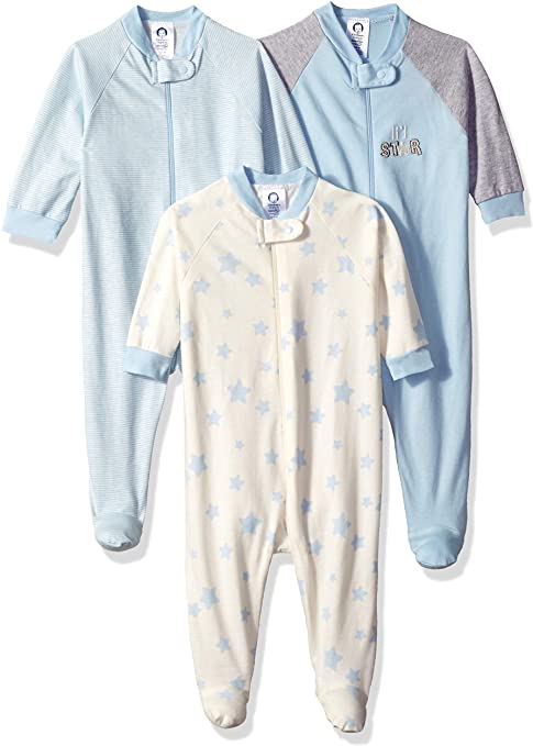 Gerber Baby Boys' 3-Pack Organic Sleep 'N Play