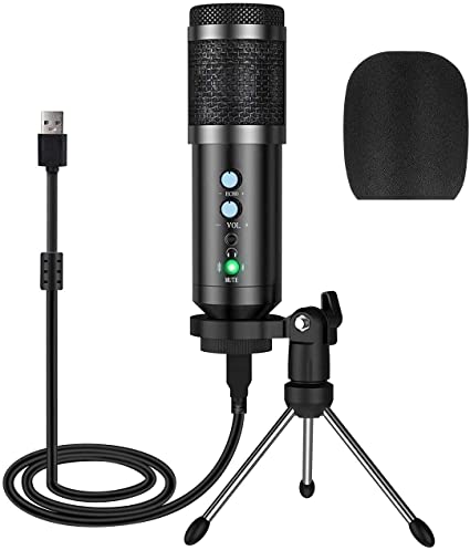 Apsung USB Microphone,Multipurpose Condenser Microphones for Computer,Laptop,Plug&Play Microphone with Desktop Stand for Gaming,Recording,Broadcasting,Meeting,Voice Overs and Streaming