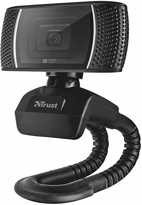 Trust Trino HD Webcam 1280x720 with Integrated Microphone, 30 FPS, USB Plug & Play, Streaming and Video Calling, for PC/Laptop/Mac/Macbook