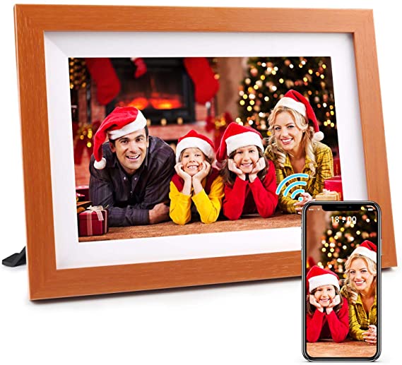 Henscoqi 10.1 inch WiFi Digital Photo Frame with IPS HD Display 1280x800, 16GB Storage Smart Digital Picture Frame Share Picture&Video on Widescreen, Touch Screen Digital Photo Frame as Gifts