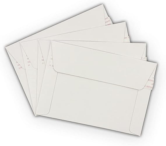 10 EcoSwift 6.5 x 4.5 Rigid Photo Mailers Stay Flats White Cardboard Self Seal Envelopes