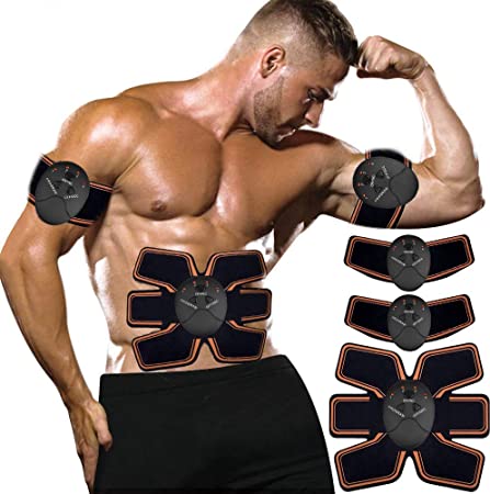 Moonssy Ems Muscle Stimulator,Abdominal Muscle Toner Abs Trainer Fitness Training Gear ABS Fit Weight Muscle Training Ab Belt Toning Gym Workout Machine For Men & Women