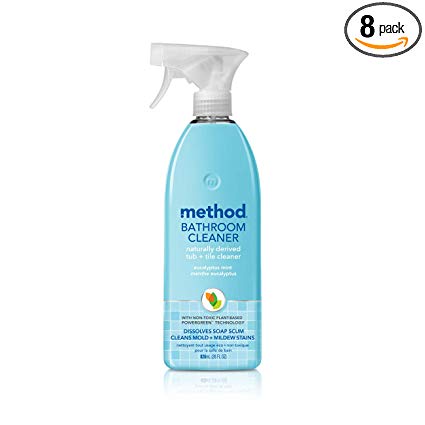 Method Tub & Tile Cleaner Spray, Eucalyptus Mint, 28 Ounce (Pack of 8)