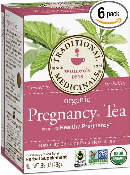 Traditional Medicinals Organic Pregnancy Tea, 16 Tea Bags (Pack of 6)
