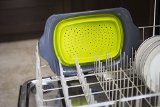 Collapsible Kitchen Colander - Over the Sink Kitchen Strainer By Comfify  6-quart Capacity  Green and Grey