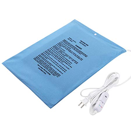 Electric Heating Pad Fast Heat with On/Off Switch Controller, Boncare Moist/Dry Heat for Neck Shoulders Back Pain, Machine Washable Cover, Large Size 12'' x 15"